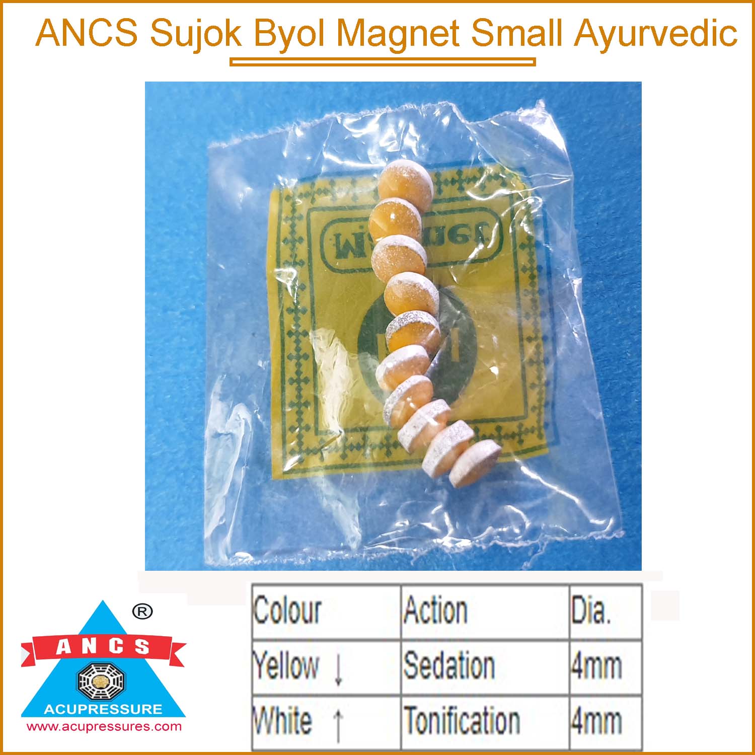 ANCS sujok byol magnet ayurvedic small 10pc 