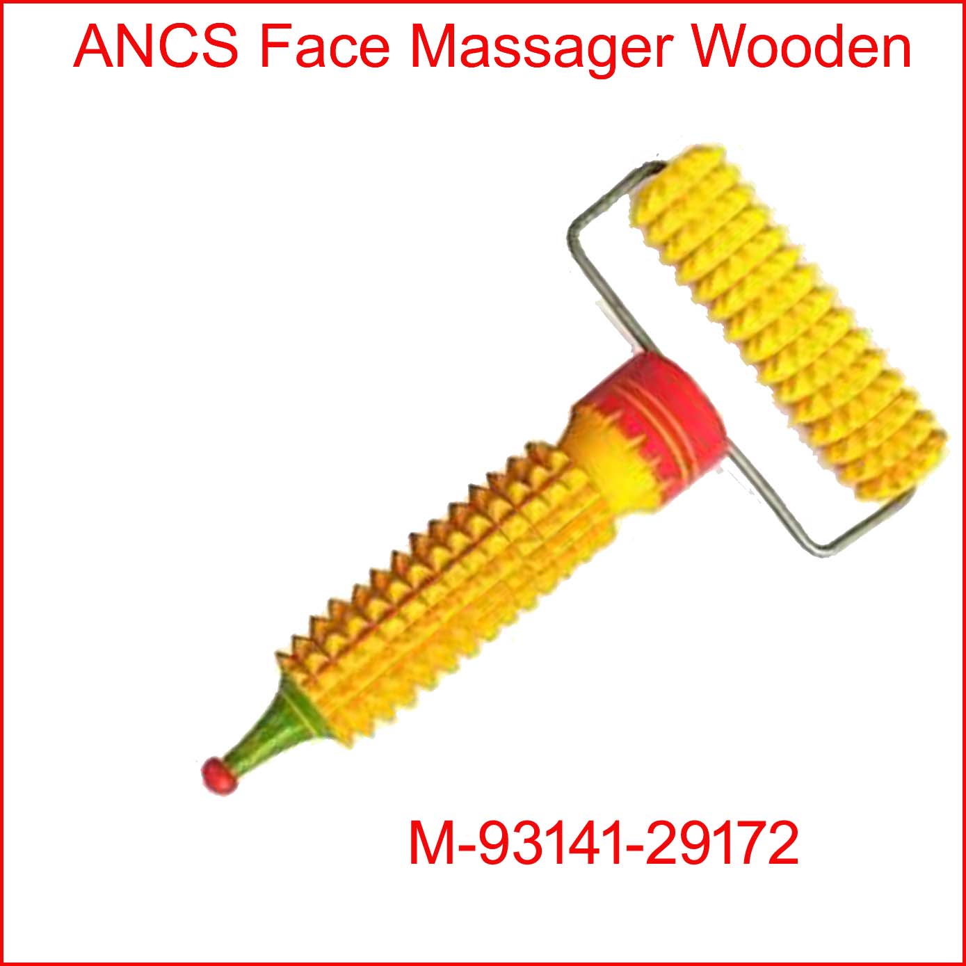 Acupressure Face Roller Massager (Wooden) 
