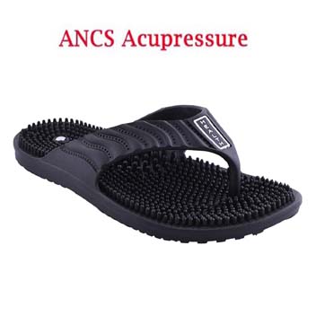 ANCS Acupressure Health Slipper Magnetic Black 