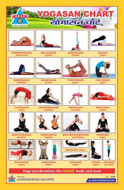 ANCS Yogasan Chart - Regular Yoga Steps 