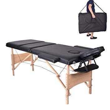 Bed Portable & Foldable Wood Maasage 